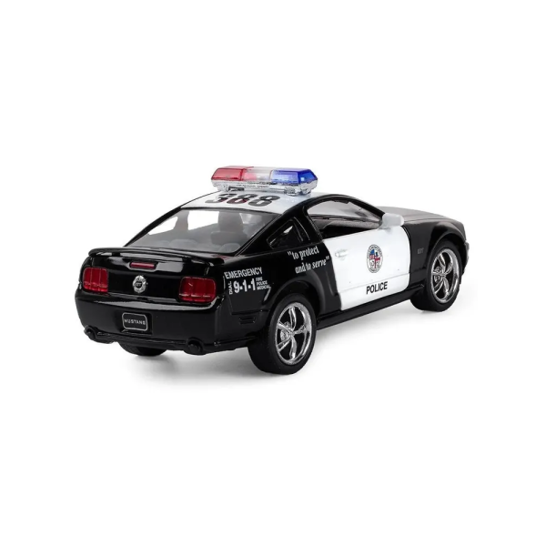 Металлическая машинка Kinsmart 1:38 Ford Mustang GT Police инерционная, двери открываются KT5091WP