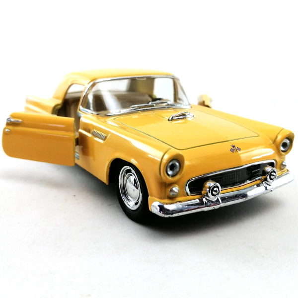 Машинка металева Kinsmart 1:36 1955 Ford Thunderbird KT5319W інерційна, двері відчиняються / Жовтий