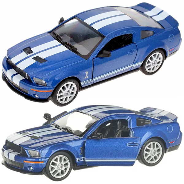 Машинка Kinsmart Ford Mustang GT500, 1:38, Инерционная, Двери Открываются