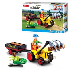 Конструктор SLUBAN Фермерський трактор із причепом M38-B0777