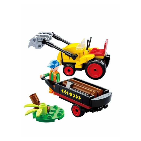 Конструктор SLUBAN Фермерський трактор із причепом M38-B0777