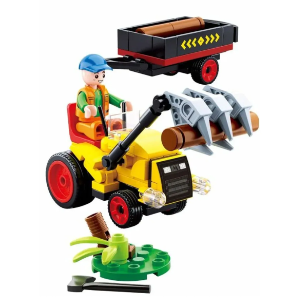 Конструктор SLUBAN Фермерський трактор із причепом M38-B0777