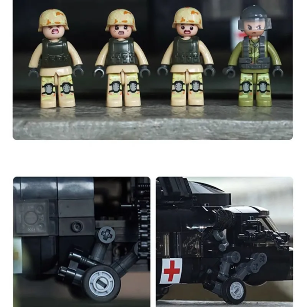 Конструктор Sluban Многоцелевой вертолет Sikorsky UH-60 Black Hawk - Черный Ястреб 692 детали M38-B1012