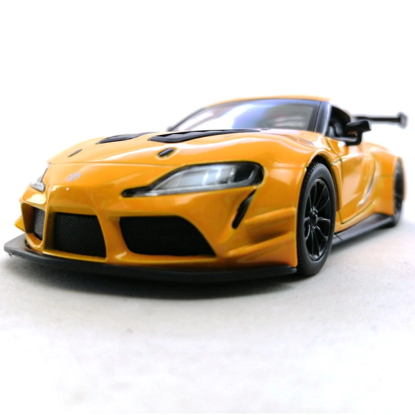 Машинка металева Kinsmart 1:36 Toyota GR Supra Racing Concept KT5421W інерційна, двері відчиняються / Жовтий
