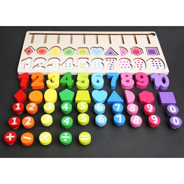 Деревянная Игрушка-Монтессори "Рамка Вкладыш и Лабиринт" MD1689