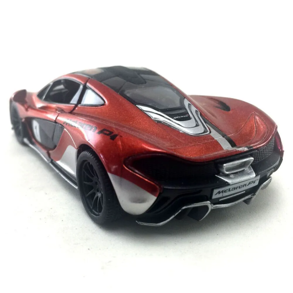 Машинка металлическая Kinsmart 1:36 McLaren P1 5393FDKT инерционная, KT5393WF Оранжевая с принтом