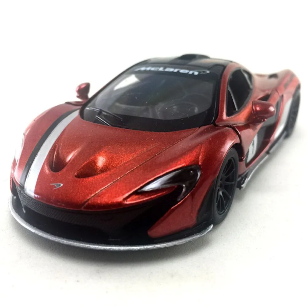 Машинка металлическая Kinsmart 1:36 McLaren P1 5393FDKT инерционная, KT5393WF Оранжевая с принтом