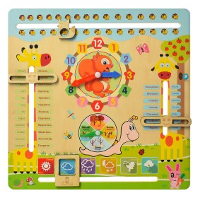Деревянная Игра Часы и Календарь природы (MD2063)