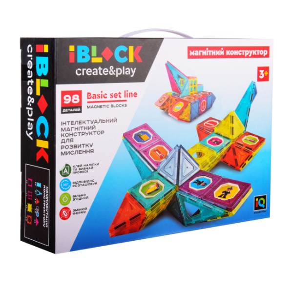 Конструктор iBlock Магнітний 98 деталей (PL-921-247)