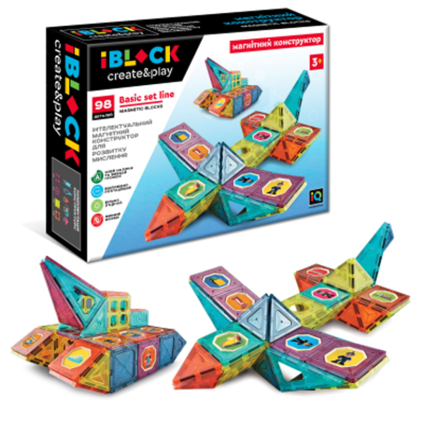 Конструктор iBlock Магнітний 98 деталей (PL-921-247)