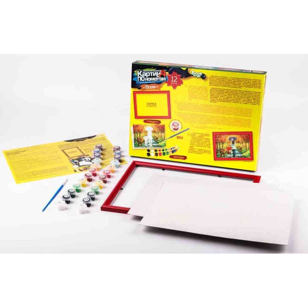 Картина по номерам 32x23 см 'Осень' с рамкой, краски и кисточка KN-01-04