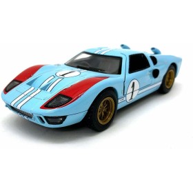 Машинка металлическая Kinsmart 1:32 1966 Ford GT40 MKII KT5427WF инерционная, дверь открывается / Голубой