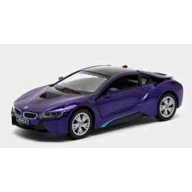 Машинка металлическая Kinsmart 1:36 BMW i8 инерционная KT5379WA Фиолетовая