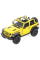 Машинка металлическая Kinsmart 1:34 2018 Jeep Wrangler KT5412WA инерционная, дверь открывается / Желтый с открытым верхом