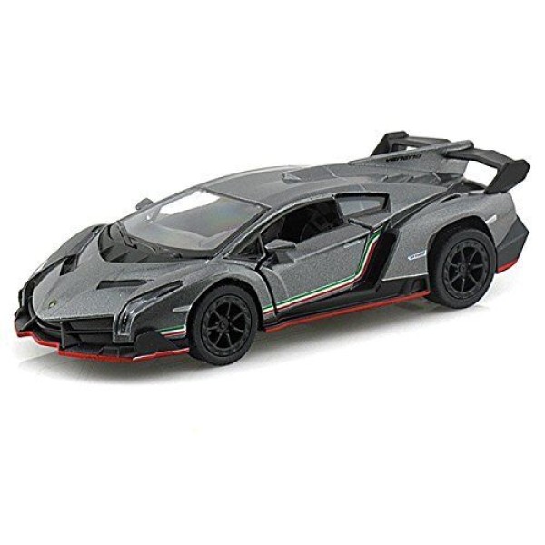 Машинка металлическая Kinsmart 1:36 Lamborghini Veneno KT5367W (СЕРЫЙ)