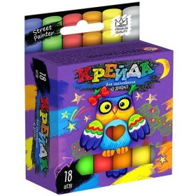 Крейда для малювання на асфальті тонка 18 шт. MEL-02-04U