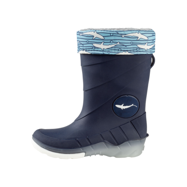 Гумові чоботи з підсвічуванням для хлопчика Lupilu 3M Scotchlite™ 24-25 темно-синій