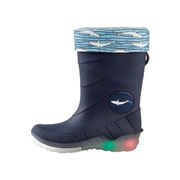 Гумові чоботи з підсвічуванням для хлопчика Lupilu 3M Scotchlite™ 24-25 темно-синій