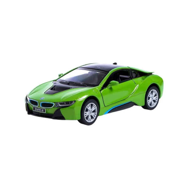 Машинка металлическая Kinsmart 1:36 BMW i8 инерционная KT5379WA зеленый