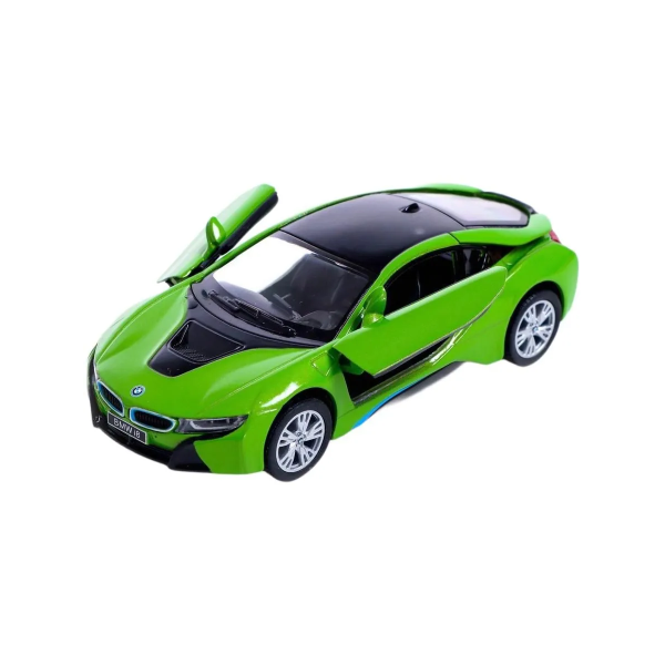 Машинка металлическая Kinsmart 1:36 BMW i8 инерционная KT5379WA зеленый