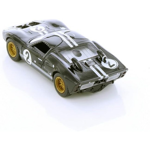 Машинка металлическая Kinsmart 1:32 1966 Ford GT40 MKII KT5427WF инерционная, дверь открывается / Черный