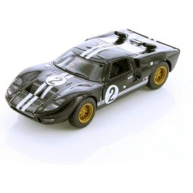 Машинка металлическая Kinsmart 1:32 1966 Ford GT40 MKII KT5427WF инерционная, дверь открывается / Черный