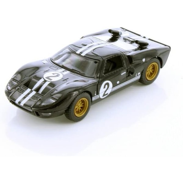 Машинка металлическая Kinsmart 1:32 1966 Ford GT40 MKII KT5427WF инерционная, дверь открывается / Черный