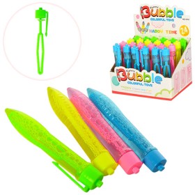 Мыльные пузыри +1012 ручка 12см, 24шт (4 цвета) в дисплее