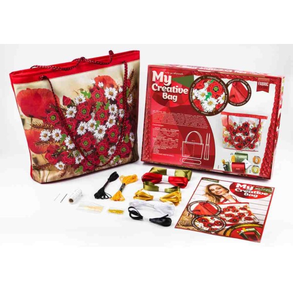 Сумка вишита стрічками та бісером "My creative bag" MCB-01-01