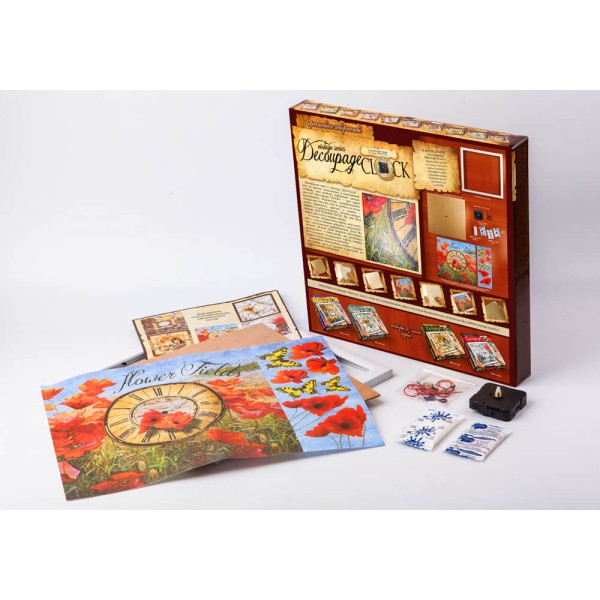 Набір Годинник з рамкою DKС-01-04 Маки