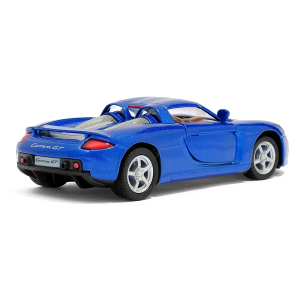 Машинка металева Kinsmart 1:36 Porsche Carrera GT (інерційна, відкриваються двері, синя KT5081W)
