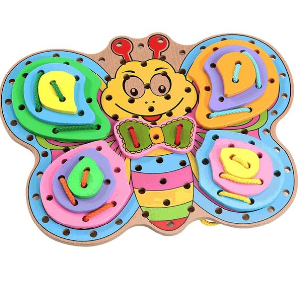 Деревянная игрушка Шнуровка Бабочка MD2399