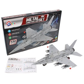 Игрушка Конструктор металлический Самолет F-16 430 деталей 9598