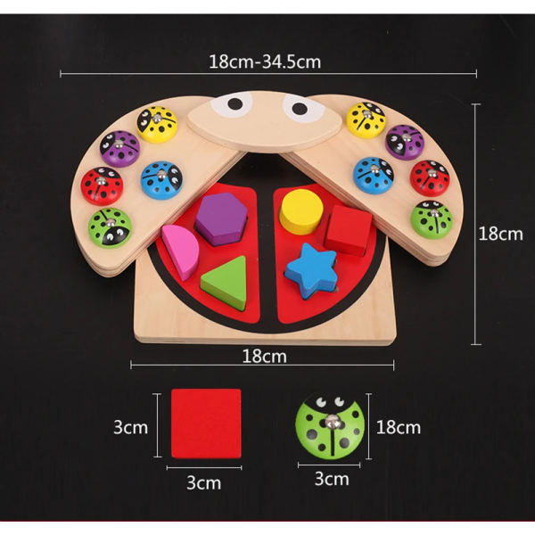 Деревянная игрушка Сортер Монтессори с вкладышами, с магнитной рыбалкой MD1876