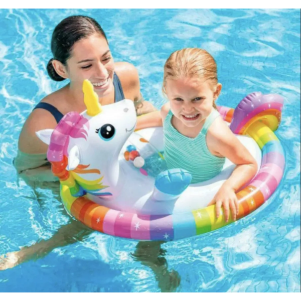 Круг надувной INTEX 59570NP "Единорог", с сиденьем-трусиками, от 3-4 лет