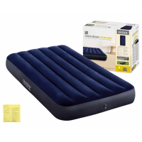 Матрац надувний односпальний Intex 99х191х25см Classic Downy Airbed Fiber-Tech 64757
