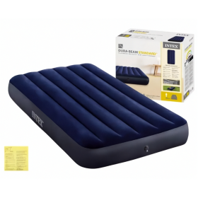 Матрац надувний односпальний Intex 99х191х25см Classic Downy Airbed Fiber-Tech 64757