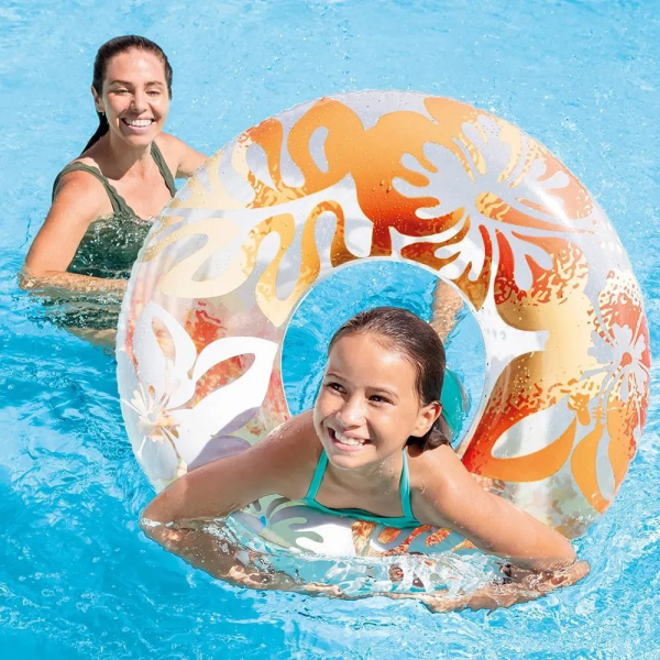 Круг надувной для плавания Intex Перламутр 91см 59251NP оранжевый