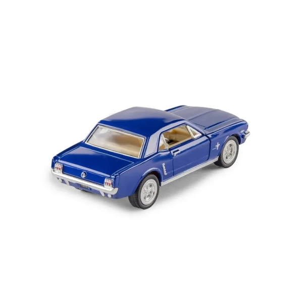 Машинка металлическая Kinsmart 1:36 Ford Mustang инерционная, двери открываются KT5351W / Синий