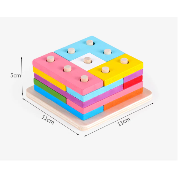Деревянная логическая игрушка Геометрика Сортер Тетрис MD0809