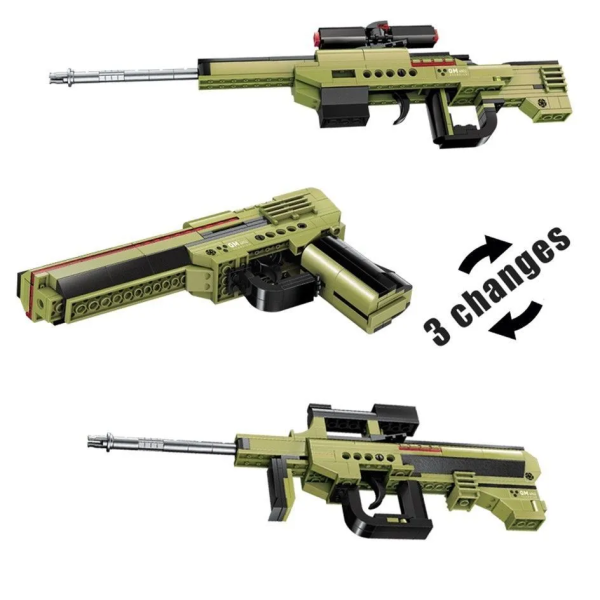Конструктор Qman Пістолет, автомат, гвинтівка 3 в 1, Unlimited Ideas, 202 деталі, 4802