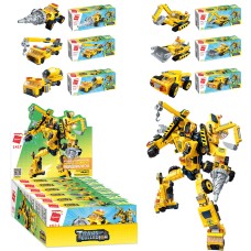 Конструктор Qman Будівельна техніка-Трансформер Trans-collector 6в1, 6шт (6 видів) 1417