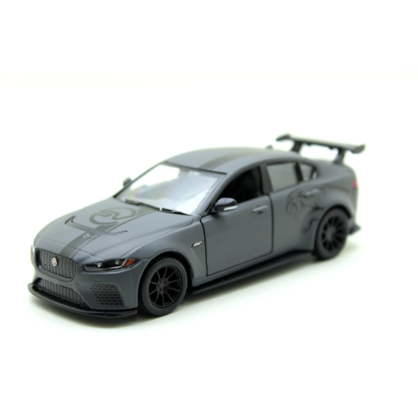 Металлическая машинка Kinsmart 1:38 Jaguar SV Project 8 Livery Edition KT5416WF, инерционная / Серый