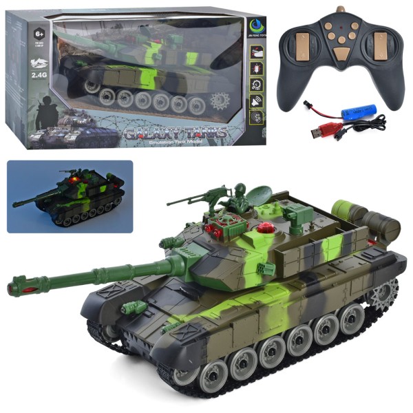 Радиоуправляемый танк JF522 34 см с аккумулятором и USB зарядкой