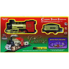 Дитяча залізниця Classic Train 816-1 Ретро паровоз із димом світлом та звуком