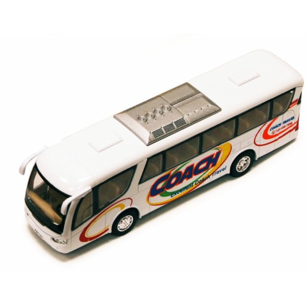 Металева машинка Kinsmart Автобус Coach білий інерційний (KS 7101 W White)