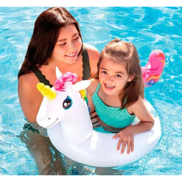 Круг надувной для детей Intex 59221 "Единорог" 107×58 см, 3–6 лет
