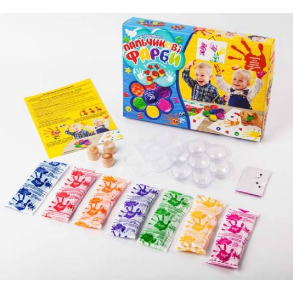 Пальчикові фарби 7 кольорів РК-01-02: Безпечність і Якість для Дітей