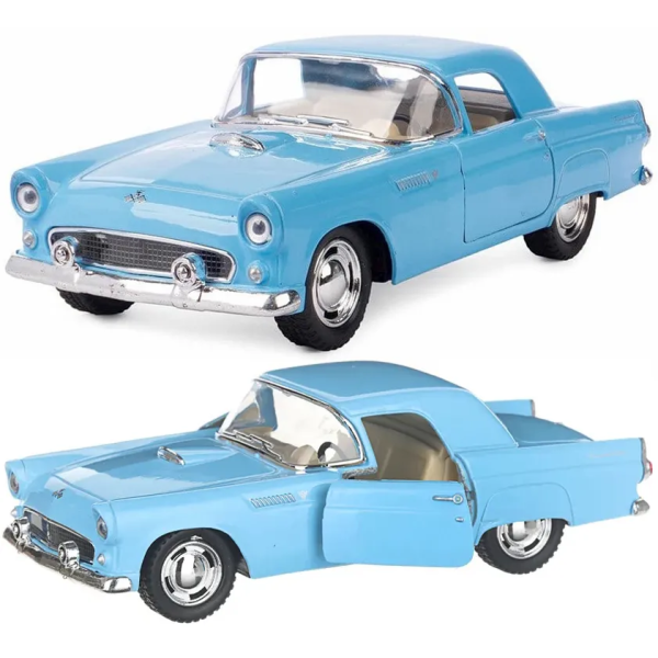 Машинка металева Kinsmart 1:36 1955 Ford Thunderbird KT5319W інерційна, двері відчиняються / Блакитний