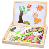 Деревянная магнитная двусторонняя доска для рисования MD0815B